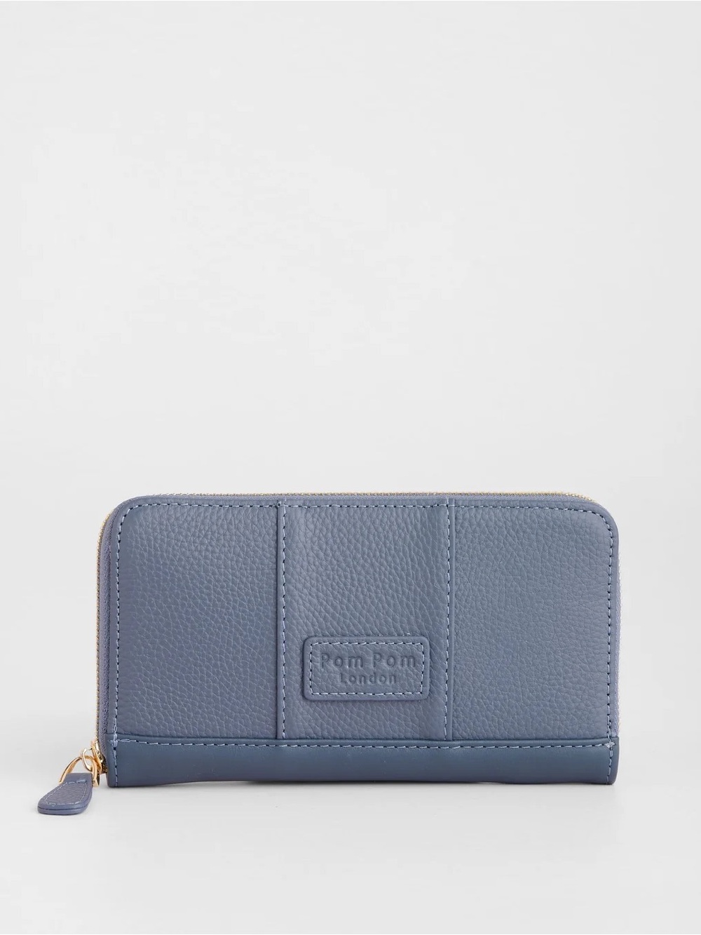 Pom Pom London Chelsea Wallet Purse Slate Blue